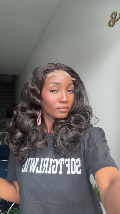 Soft Girl Bounce – Bouncy Curly 5x5 Glueless Wig (Human Hair)