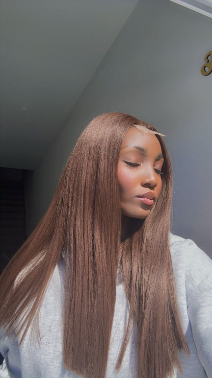 Soft Melt Blunt Cut Wig – Chestnut Brown (16”)