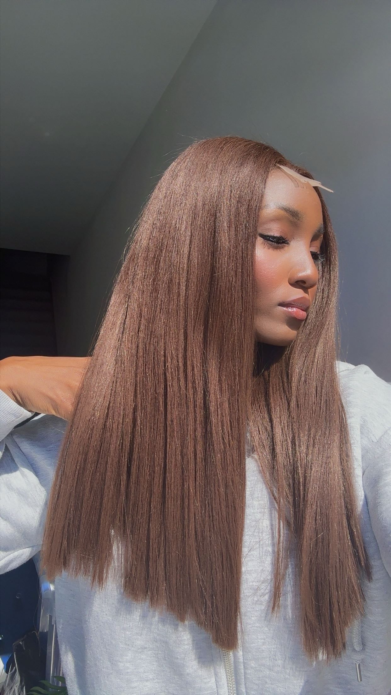 Soft Melt Blunt Cut Wig – Chestnut Brown (16”)