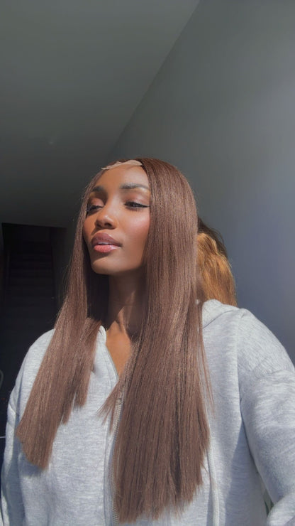 Soft Melt Blunt Cut Wig – Chestnut Brown (16”)